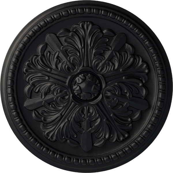 Ekena Millwork Swindon Ceiling Medallion (Fits Canopies up to 2 7/8"), Hand-Painted Steel Gray, 16 7/8"OD x 1 1/2"P CM16SWSGS - main